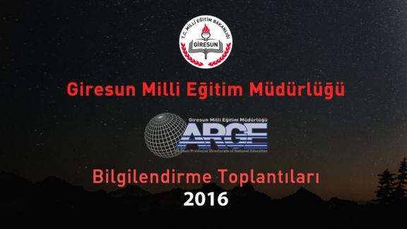 AR-GE Bilgilendirme Toplantıları 2016